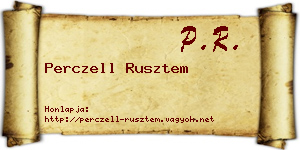 Perczell Rusztem névjegykártya